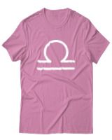 T-Shirt  Γυναικείο - Libra Just Lines - Color Thumbnail Ροζ