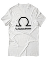 T-Shirt  Γυναικείο - Libra Just Lines - Color Thumbnail Άσπρο