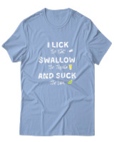 T-Shirt Αντρικό - Lick Swallow Suck  - Color Thumbnail Γαλάζιο