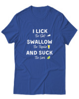 T-Shirt Αντρικό - Lick Swallow Suck  - Color Thumbnail Μπλε Ρουά