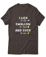 T-Shirt Αντρικό - Lick Swallow Suck  - Color Thumbnail Καφέ