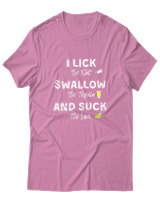 T-Shirt Αντρικό - Lick Swallow Suck  - Color Thumbnail Ροζ