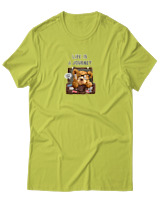 T-Shirt Αντρικό - Life Is A Journey - Color Thumbnail Λαχανί