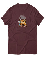 T-Shirt Αντρικό - Life Is A Journey - Color Thumbnail Μπορντό