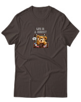 T-Shirt Αντρικό - Life Is A Journey - Color Thumbnail Καφέ