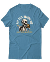 T-Shirt Αντρικό - Life Is Better With Burger - Color Thumbnail Τιρκουάζ