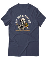 T-Shirt Αντρικό - Life Is Better With Burger - Color Thumbnail Μπλε Γκρι
