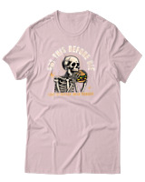 T-Shirt Αντρικό - Life Is Better With Burger - Color Thumbnail Απαλό Ροζ