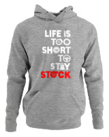 Φούτερ με κουκούλα Αντρικό - Life Is Too Short To Stay Stock - Color Thumbnail Γκρι Μελανζέ