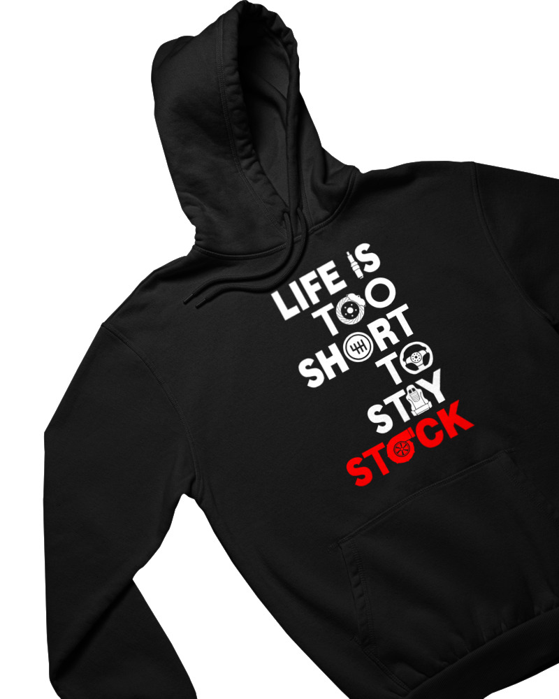 Φούτερ με κουκούλα Αντρικό - Life Is Too Short To Stay Stock - Image 1