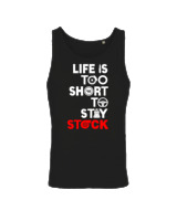 Αμάνικο Μπλουζάκι Αντρικό - Life Is Too Short To Stay Stock - Color Thumbnail Μαύρο