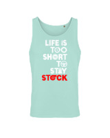 Αμάνικο Μπλουζάκι Αντρικό - Life Is Too Short To Stay Stock - Color Thumbnail Arctic Blue