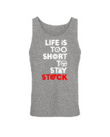 Αμάνικο Μπλουζάκι Αντρικό - Life Is Too Short To Stay Stock - Color Thumbnail Γκρί Μελανζέ