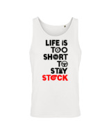 Αμάνικο Μπλουζάκι Αντρικό - Life Is Too Short To Stay Stock - Color Thumbnail 'Ασπρο