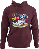 Φούτερ με κουκούλα - Life's A Beach - Color Thumbnail Marron