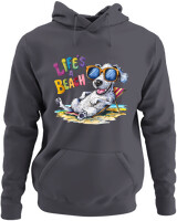 Φούτερ με κουκούλα - Life's A Beach - Color Thumbnail Ανθρακί