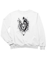 Φούτερ χωρίς κουκούλα Παιδικό - Lion Geometrical - Color Thumbnail 'Ασπρο