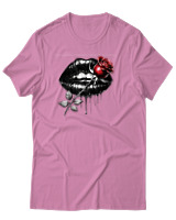 T-Shirt Αντρικό - Lips Rose - Color Thumbnail Ροζ