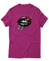 T-Shirt  Γυναικείο - Lips Rose - Color Thumbnail Φούξια