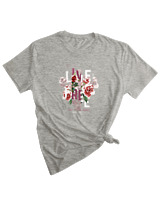T-Shirt Woman Fashion Γυναικείο - Live Free - Color Thumbnail GREY MELANZE