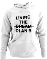 Φούτερ με κουκούλα - Living The Dream Plan B - Color Thumbnail ΄Ασπρο