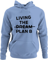 Φούτερ με κουκούλα - Living The Dream Plan B - Color Thumbnail Blue Carolina