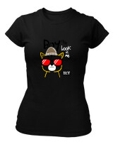 T-Shirt Στενή Γραμμή - Look At Me - Color Thumbnail Μαύρο