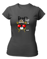 T-Shirt Στενή Γραμμή - Look At Me - Color Thumbnail Ανθρακί