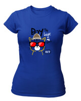 T-Shirt Στενή Γραμμή - Look At Me - Color Thumbnail Μπλε Ρουά