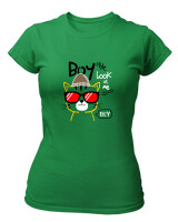 T-Shirt Στενή Γραμμή - Look At Me - Color Thumbnail Πράσινο