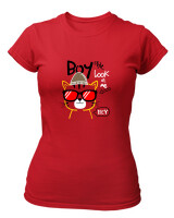T-Shirt Στενή Γραμμή - Look At Me - Color Thumbnail Κόκκινο