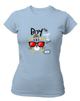 T-Shirt Στενή Γραμμή - Look At Me - Color Thumbnail Γαλάζιο