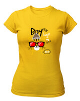T-Shirt Στενή Γραμμή - Look At Me - Color Thumbnail Χρυσό Κίτρινο