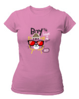 T-Shirt Στενή Γραμμή - Look At Me - Color Thumbnail Ροζ