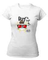 T-Shirt Στενή Γραμμή - Look At Me - Color Thumbnail ΄Ασπρο