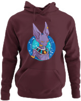Φούτερ με κουκούλα - Lord Beerus - Color Thumbnail Marron