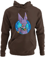 Φούτερ με κουκούλα - Lord Beerus - Color Thumbnail Καφέ