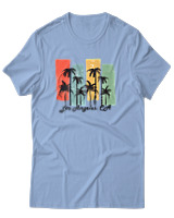 T-Shirt Αντρικό - Los Angeles CA - Color Thumbnail Γαλάζιο