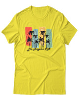 T-Shirt Αντρικό - Los Angeles CA - Color Thumbnail Κίτρινο