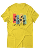 T-Shirt Αντρικό - Los Angeles CA - Color Thumbnail Χρυσό Κίτρινο