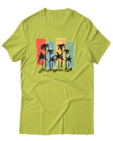 T-Shirt Αντρικό - Los Angeles CA - Color Thumbnail Λαχανί