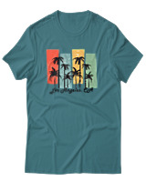 T-Shirt Αντρικό - Los Angeles CA - Color Thumbnail Μπλε Πράσινο