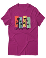 T-Shirt Αντρικό - Los Angeles CA - Color Thumbnail Φουξια