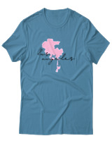 T-Shirt  Γυναικείο - Los Angeles Script - Color Thumbnail Τυρκουάζ