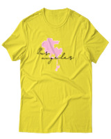 T-Shirt  Γυναικείο - Los Angeles Script - Color Thumbnail Κίτρινο