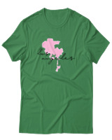 T-Shirt  Γυναικείο - Los Angeles Script - Color Thumbnail Πράσινο