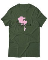 T-Shirt  Γυναικείο - Los Angeles Script - Color Thumbnail Κυπαρισσί