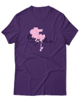 T-Shirt  Γυναικείο - Los Angeles Script - Color Thumbnail Μώβ