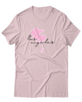 T-Shirt  Γυναικείο - Los Angeles Script - Color Thumbnail Απαλό Ροζ