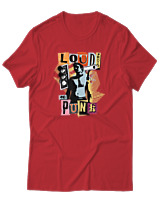 T-Shirt Αντρικό - Loud Proud And Punk - Color Thumbnail Κόκκινο